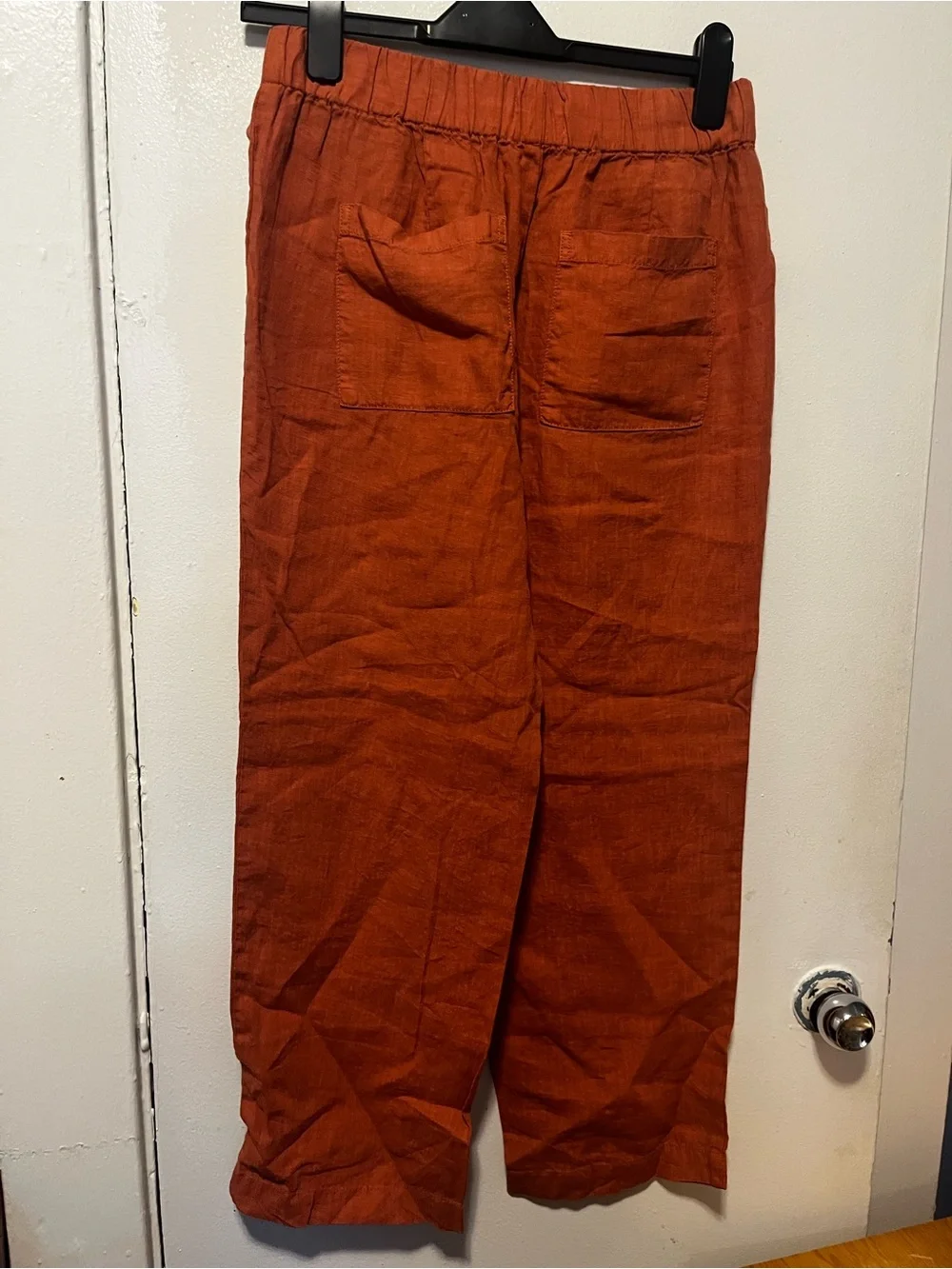 Lou & Grey Men's Linen-Blend Pants in Rust